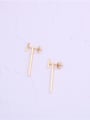 thumb Titanium With Gold Plated Punk Fringe Drop Earrings 3