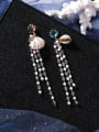 thumb Alloy With Rose Gold Plated Bohemia Charm Conch Beads Tassels Earrings 1