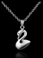 thumb Simple Little Swan 925 Sterling Silver Pendant 0