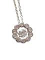 thumb Fashion Movable Cubic Zircon Silver Necklace 0