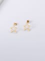 thumb Titanium With Gold Plated Simplistic Star Stud Earrings 0