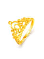 thumb Creative Crown Shaped 24K Gold Plated Copper Ring 0