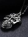 thumb Personality Skull Shaped Stainless Steel Necklace 2