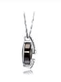 thumb Black Ring-shaped Crystal Necklace 2