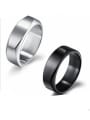 thumb Stainless Steel With Black Gun Plated Simplistic Irregular Rings 0
