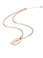 thumb Stainless Steel Rose Gold Shell Necklace 0