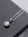 thumb Elegant Round Shaped Rhinestone S925 Silver Pendant 1