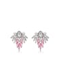 thumb Elegant Pink Wings Shaped Acrylic Drop Earrings 0
