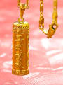 thumb Copper Alloy 24K Gold Plated Retro style Chinese Character Pendant 1