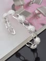 thumb Fashion Flowery Silver Plated Copper Bracelet 1