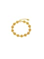 thumb Copper Alloy 24K Gold Plated Ethnic Flower Women Bracelet 0