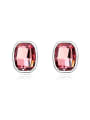 thumb Simple Clear austrian Crystal Alloy Stud Earrings 0