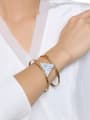 thumb White turquoise stainless steel free size bracelet 1