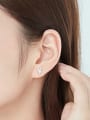 thumb Tiny 925 Sterling Silver Rice Stud Earrings 1