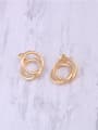 thumb Titanium With Gold Plated Simplistic Hollow  Round Drop Earrings 3