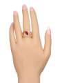 thumb Fashion Oval Glass White Crystals Alloy Ring 1