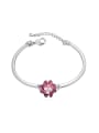 thumb Simple Flowery austrian Crystal Alloy Bracelet 2