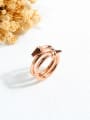 thumb Titanium With Rose Gold Plated Simplistic Fashion multi-circle  Band Rings 2