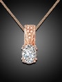 thumb 18K Gold Plated Geometric Shaped Zircon Necklace 3