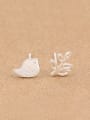 thumb Bird Leaf stud Earring 0