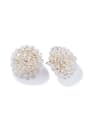 thumb Fashion Rhinestone-covered Round Stud Earrings 0