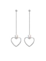 thumb S925 Silver Heart-shaped threader earring 0