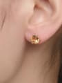 thumb Simple Natural Yellow Crystal Stud Earrings 1