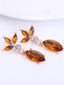 thumb Alloy Rose Gold Plated Fashion Stones Flower-shaped Two Pieces Jewelry Set 2