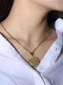 thumb Stainless Steel With Gold Plated Simplistic Round Pattern Necklaces 1