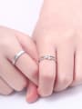 thumb 925 Sterling Silver WithCubic Zirconia Simplistic Lovers Free Size Rings 2