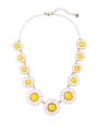 thumb Alloy Gemstones Sun Flowers -Shaped Necklace 0