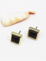 thumb All-match Square Shaped Natural Stone Earrings 2