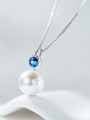 thumb Vintage S925 Silver Pearl Necklace 2