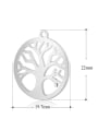 thumb Stainless Steel With Trendy Round With life tree Charms 1