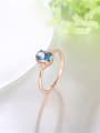 thumb Rose Gold Plated Colorful Oval Shaped Zircon Ring 2
