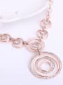 thumb 2018 Alloy Rose Gold Plated Fashion Rhinestones Round shaped Two Pieces Jewelry Set 1