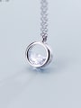 thumb S925 silver Simple hollow Round drill necklace 3