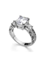 thumb AAA Zircons White Gold Plated Fashion Ring 2