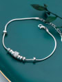 thumb 925 Sterling Silver With Platinum Plated Simplistic Transfer beads  Chain Bracelets 1