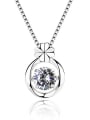 thumb Fashion 925 Silver Cubic Rotatable Zircon Flowery Single Pendant 0