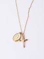 thumb Alloy With Gold Plated Simplistic Cross Necklaces 1