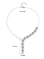 thumb Copper inlay AAA zircon synthetic pearl bridal necklace 3