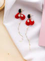 thumb Alloy With 18k Gold Plated Trendy Leaf Drop Earrings 2