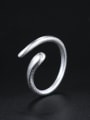 thumb Simple Slim Snake 925 Sterling Silver Opening Ring 0