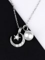 thumb Freshwater Pearl Moon Star Necklace 0