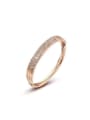 thumb All-match Rose Gold Plated Crystal Bangle 0