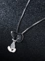 thumb 925 Sterling Silver With Platinum Plated Cartoon Snoopy Necklaces 1