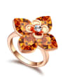 thumb Fashion Shiny austrian Crystals Flowery Alloy Ring 2