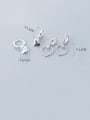thumb 925 Sterling Silver With Platinum Plated Simplistic Heart Clip On Earrings 3