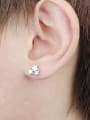thumb Fashion Five-pointed Stars Titanium Stud Earrings 1